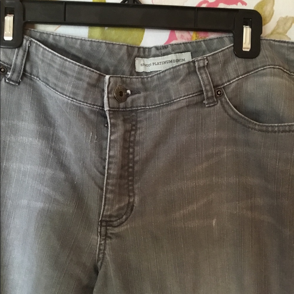 Chico’s platinum denim jeans
